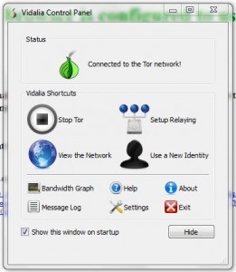 Vidalia, Netzwerkmanager von Tor | Screenshot Michael Renner